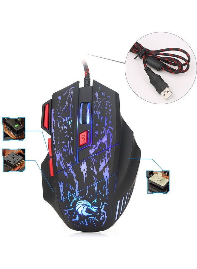 NIBEMINENT Wired Keyboard Mouse Combo Multicolour  - Image 1