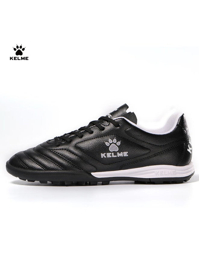 Kelme Adult Soccer Shoes For Men, Compeion Tf Turf Cleats, Breathable Non-slip Football Boots For Students, Black, Size 45 - Image 1