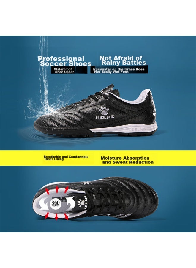 Kelme Adult Soccer Shoes For Men, Compeion Tf Turf Cleats, Breathable Non-slip Football Boots For Students, Black, Size 45 - Image 2