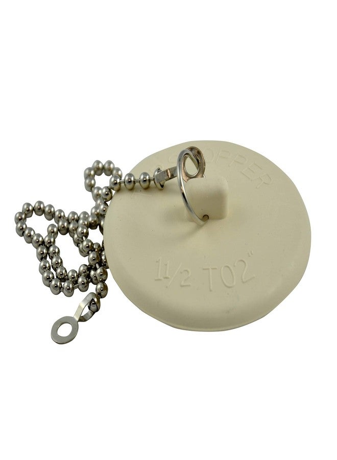 Danco 80783P Rubber Tub Stopper with Chain, White - 2 Pk - Image 2
