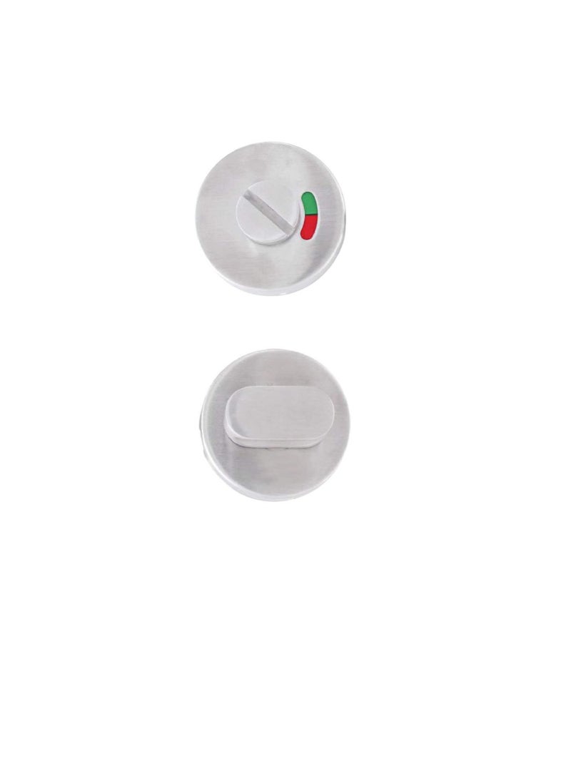 Stainless Steel SUS 304 Thumb Turn & Release Indicator Knob For Wooden & Metal Doors, Satin Finish - DTIK002 - Image 1