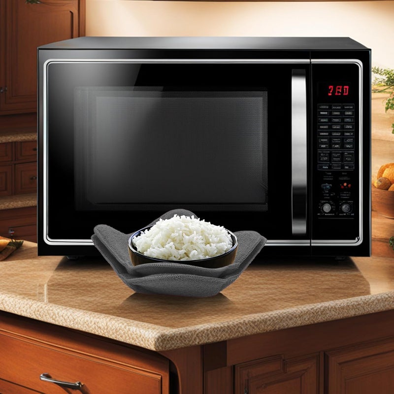 ULVEOL مجموعة 2X رمادي 7 بوصة × 4 بوصة حوامل الأطباق حوامل حساء ساخن من البوليستر لأدوات المطبخ وعاء ساخن وأطباق حساء يابانية آمنة في الميكروويف حوامل أطباق متعددة الاستخدامات مقاومة للحرارة - Image 2