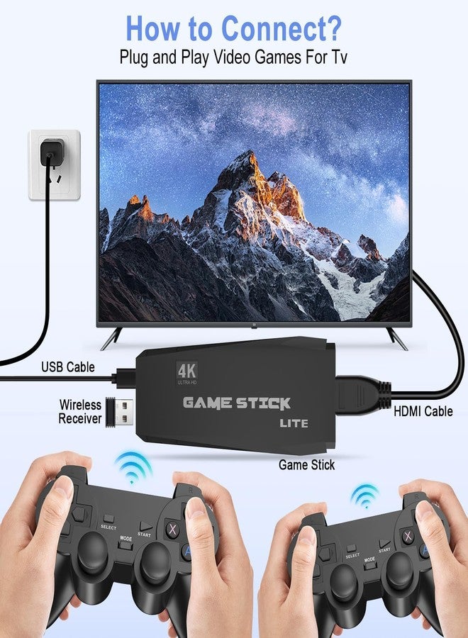 جهاز ألعاب فيديو لاسلكي SSR [إصدار جديد 2025]، وحدة تحكم لاسلكية 2.4 جيجا هرتز، منفذ USB مدمج، أكثر من 21000 لعبة مخزنة على بطاقة ذاكرة TF سعة 64 جيجابايت، يدعم 9 محاكيات، يدعم دقة 4K فائقة الوضوح، مخرج HDMI للتلفزيون. - Image 5