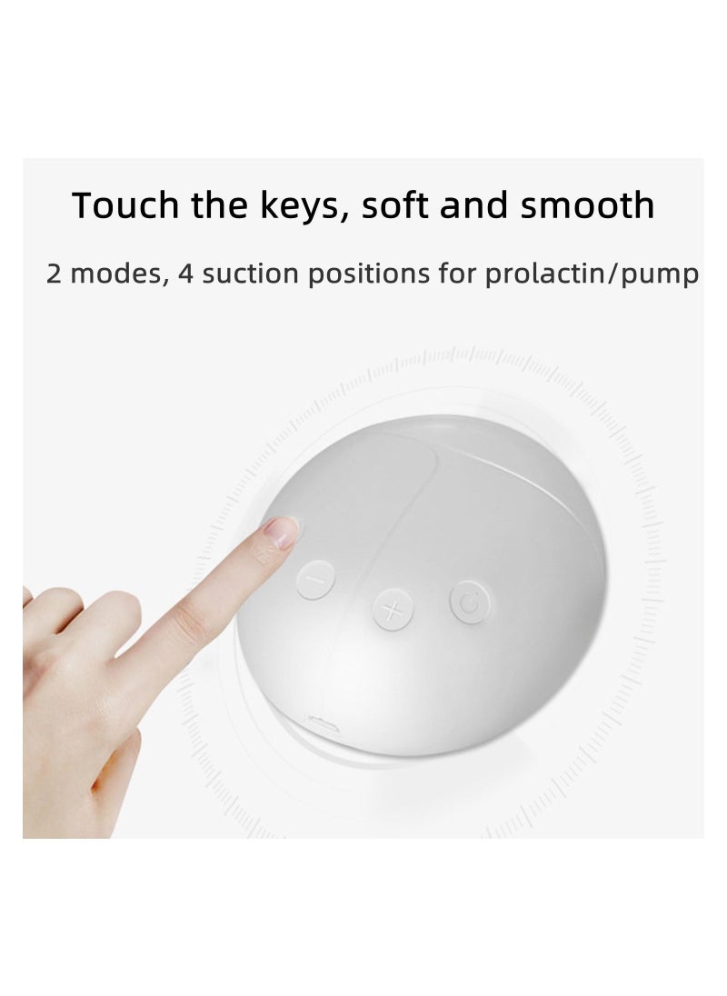 no Electric Double Hand-Free And Rechargeable Portable Breast Pump, Safe Milk Storage, Pain Free, Strong Suction, White  - Image 5