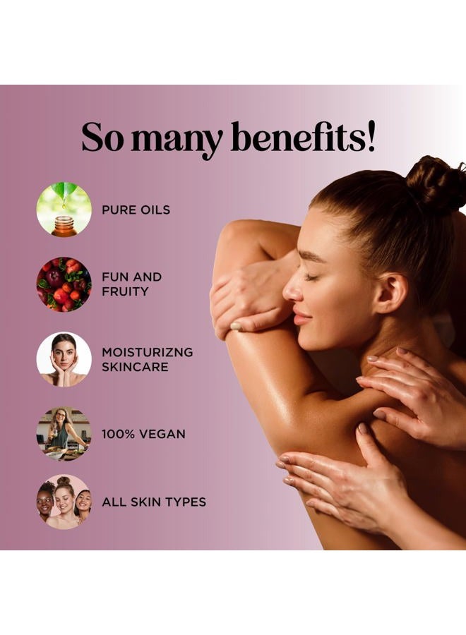 Maple Holistics Berry Sensual Massage Oil for Couples - Fun and Fruity Full Body Massage Oil for Date Night with Smooth Gliding Coconut and Sweet Almond Oil with Tempting Berry Scent - Non GMO Gluten Free and Vegan - Image 3