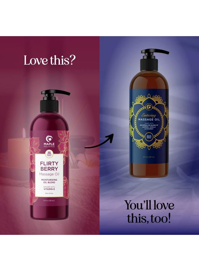 Maple Holistics Berry Sensual Massage Oil for Couples - Fun and Fruity Full Body Massage Oil for Date Night with Smooth Gliding Coconut and Sweet Almond Oil with Tempting Berry Scent - Non GMO Gluten Free and Vegan - Image 5