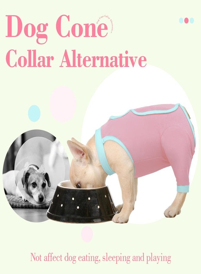 ROZKITCH Dog Surgery Leg Sleeve Rear Legs, Male Female Pet Prevent Licking Wound Elbow Knee Protector, Dog Recovery Suit Cone Collar Alternative Pants Shirt for Wound Heal Wrap Pink M - Image 3