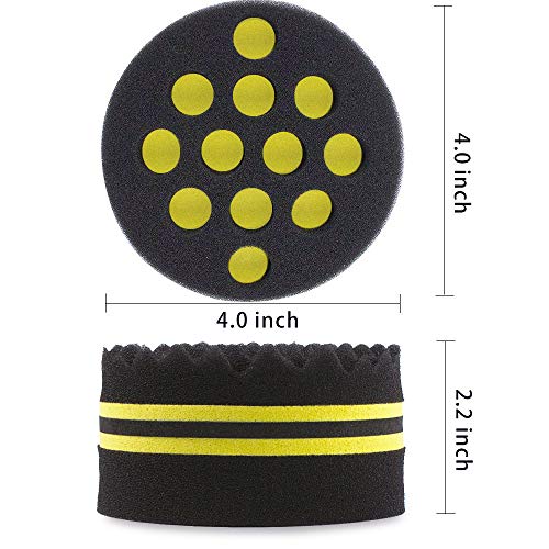 WORGATE Small and Big Hole Hair Sponge for Twist Dreads Locking Afro Curl Brush Barber 2 PCS - Image 2