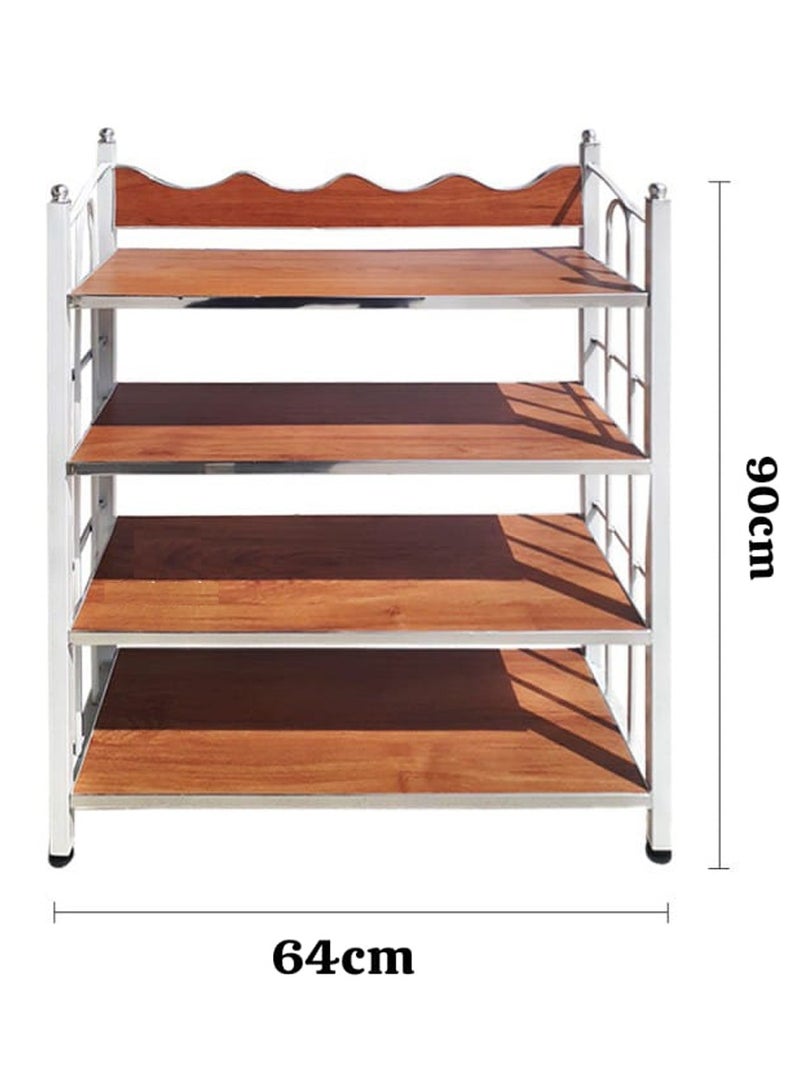 DubaiGallery Shoe Rack,Multi-Tier Standing Shoes Storage Organizer Creative Household Racks Multi-Functional Simple Shoe Shelf Personality Art Fashion Shoe Cabinet Happy - Image 2