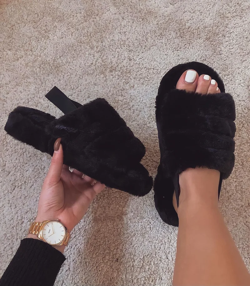 Zoriworld Black STORM Black Slip-on Style Slippers for Women for Women | Best Price UAE