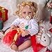 JIZHI Lifelike Reborn Baby Dolls 18 Inch RealisticNewborn Baby Dolls Blond Girl Handmade Real Life Dolls with Clothes for Kids Age 3 - Image 2