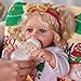 JIZHI Lifelike Reborn Baby Dolls 18 Inch RealisticNewborn Baby Dolls Blond Girl Handmade Real Life Dolls with Clothes for Kids Age 3 - Image 4