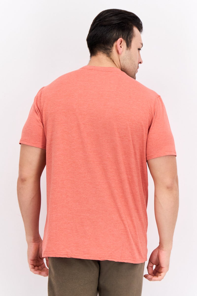 MOTION Men Sportswear Fit Short Sleeves Outdoor T-Shirt, Miner Red - Image 3