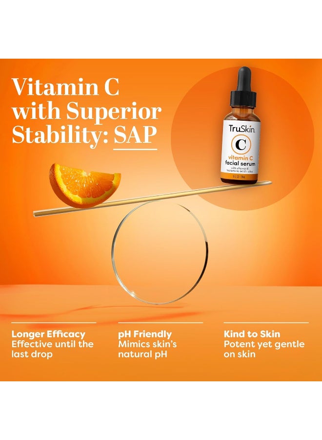 تروسكن سيروم فيتامين سي للوجه والعين من تروسكين - سيروم لمكافحة الشيخوخة بحمض الهيالورونيك وفيتامين اي ، من تروسكين ناتشورالز، للجنسين، حساس، مزيج، جاف، عادي، دهنية، 30.0 مل - Image 3