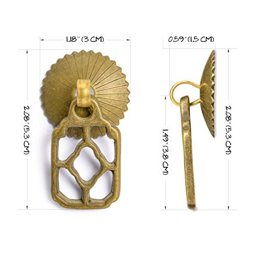 Hardware Philosophy Flower Box Brass Hardware Pulls 2.1 Inches - Set of 2 - Architectural, Interior Design, Furniture Cabinet Customization Hardware - Image 3
