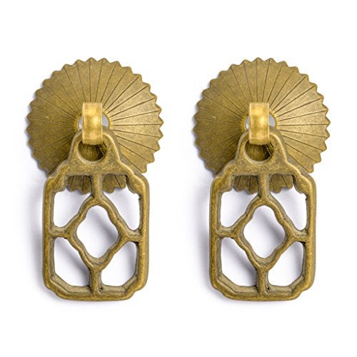 Hardware Philosophy Flower Box Brass Hardware Pulls 2.1 Inches - Set of 2 - Architectural, Interior Design, Furniture Cabinet Customization Hardware - Image 4