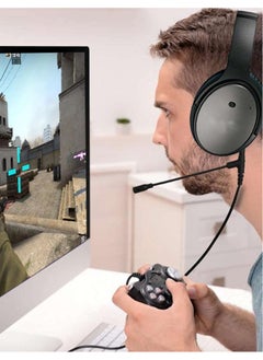 XICEN Replacement Microphone Cable Compatible with Boss QC35 II, QC35, QC25, QuietComfort 25/35 700 OE2 Headphones, Compatible with Playstation PS4 Xbox One Controller, PC Laptop Tablet Smartphone  - Image 2