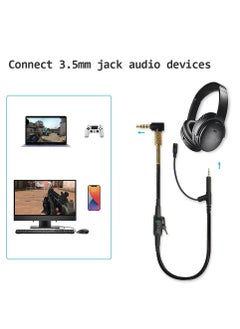 XICEN Replacement Microphone Cable Compatible with Boss QC35 II, QC35, QC25, QuietComfort 25/35 700 OE2 Headphones, Compatible with Playstation PS4 Xbox One Controller, PC Laptop Tablet Smartphone  - Image 5