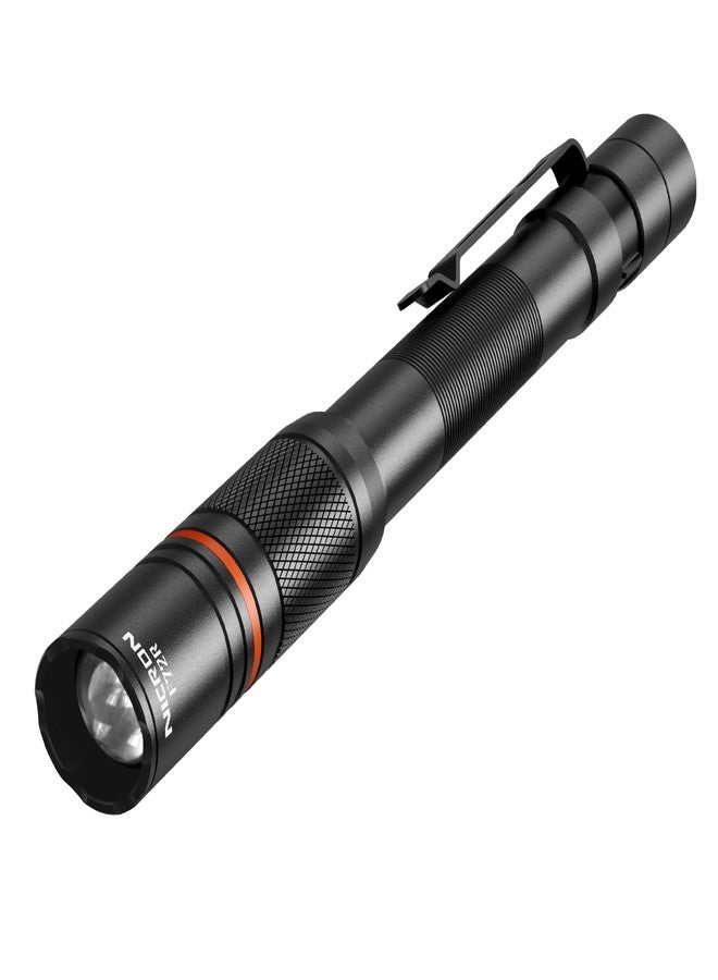 NICRON F72R Pen Light, Pocket Flashlight with Clip,5 Modes 450 lumens mini Rechargeable Flashlight Including Batteries, Focusing penlight ipx4 Waterproof for Work - Image 1