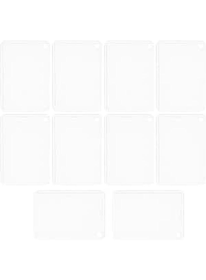 10pcs White Card Sleeves Protective Covers with Punch Holes for Game Trading Cards Collectors HD Laminated Deck Protectors - Image 1