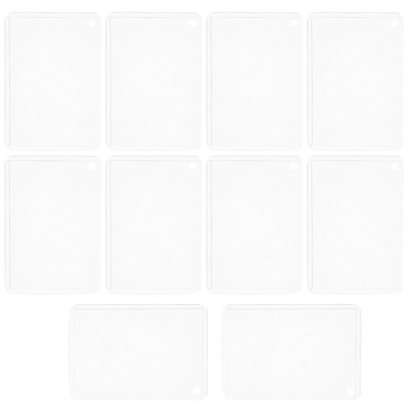 10pcs White Card Sleeves Protective Covers with Punch Holes for Game Trading Cards Collectors HD Laminated Deck Protectors - Image 2