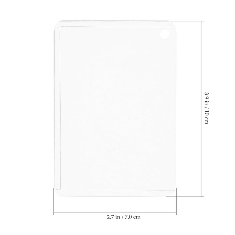 10pcs White Card Sleeves Protective Covers with Punch Holes for Game Trading Cards Collectors HD Laminated Deck Protectors - Image 3