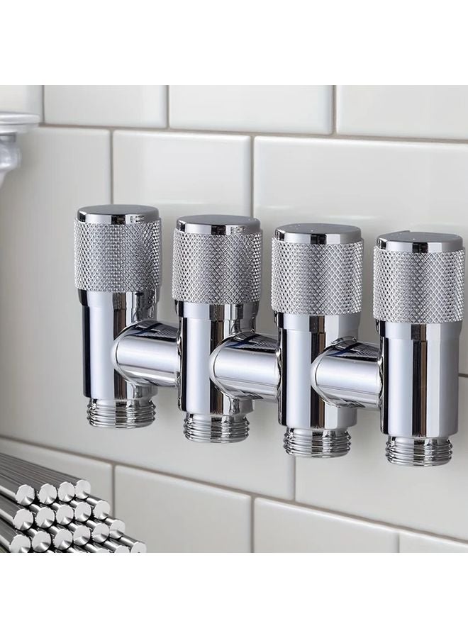 Gray Four Outlet Angle Valve Four Control Water Distribution Valve For Washing Machine - Image 1