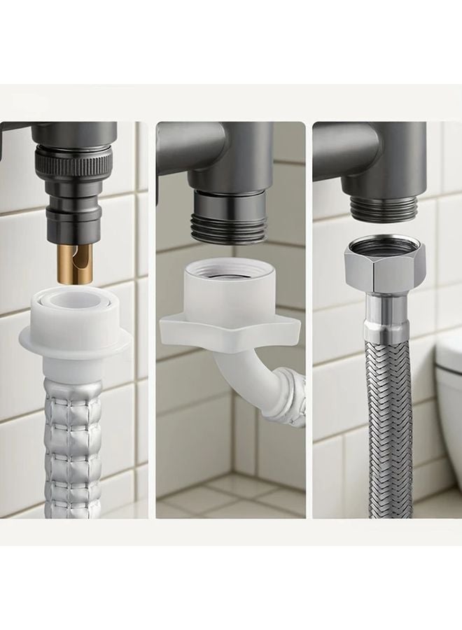 Gray Four Outlet Angle Valve Four Control Water Distribution Valve For Washing Machine - Image 5