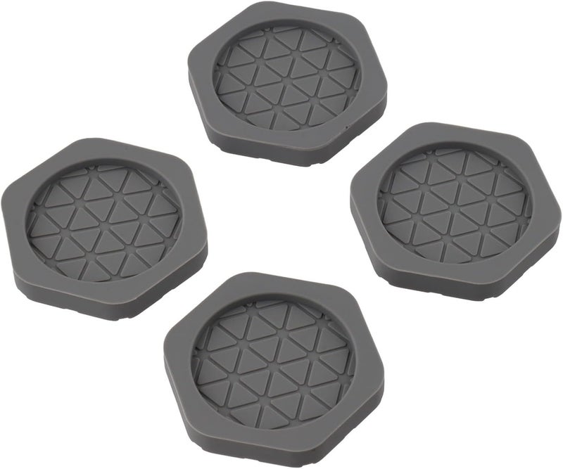 Anti Vibration Pads Set of 4 for Washing Machine Dryer Shock Absorbing Non Slip Noise Reduction Grey - Image 1