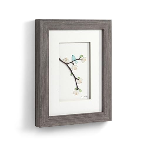 DEMDACO Summer Bluebird Wall Art by Sharon Nowlan - Nature-Inspired Art - Made with Composite Pebbles Mix - Easel Back Frame - Decor Showpiece - Glass Covering - Triangle-Style Hanger - Image 3