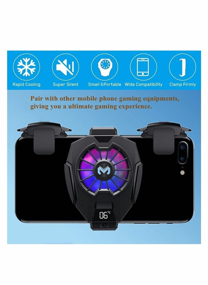 Mobile Phone Cooler, Semi Conductor Heatsink Cellphone Cooling Fan for Gaming/Video Live/Vlog, Support 65-85mm Wide Smartphone Black Mobile Radiator Cooler - Image 5