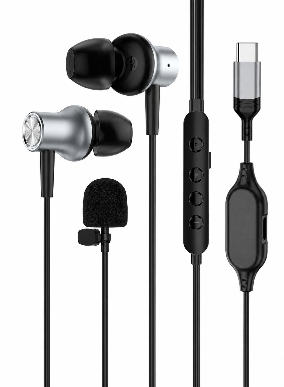 بابونا Babona Type C Wired Earphones With Detachable Microphone