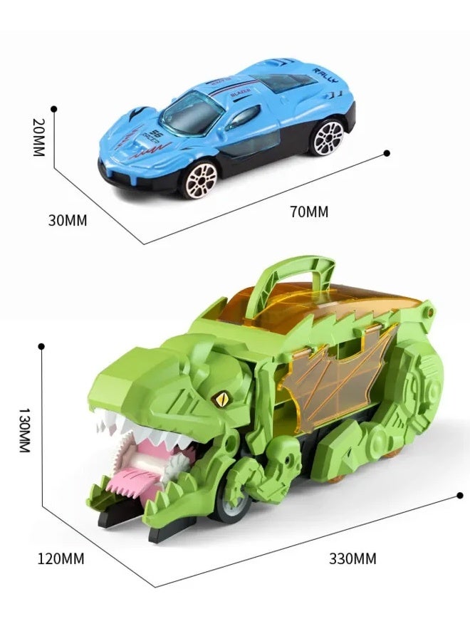 ألعاب الديناصورات للأطفال من عمر 2 إلى 4 سنوات، ألعاب للأولاد الصغار، شاحنة حاملة الديناصورات مع 8 مركبات سيارات، ألعاب للأطفال الصغار تعمل بالاحتكاك 1 2 3 4 5 سنوات مع ضوء وامض وصوت - Image 2
