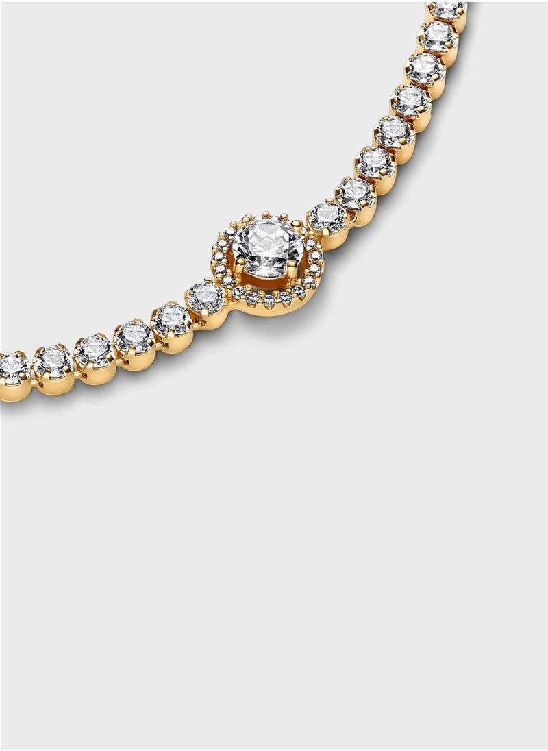 PANDORA Sparkling Halo Tennis Bracelet  - Image 2