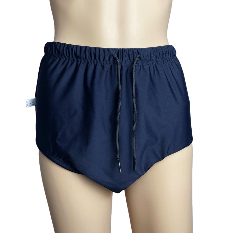 AQX Reusable Adult Swim Diapers Special Needs, Washable Cloth Diapers Leakproof, Swimmers Nappy Trunks Pull Ups for Incontinence Protection Unisex (2XL, Blue) - Image 2