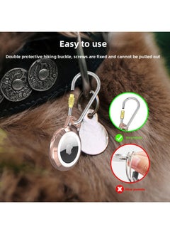 Generic Outdoor Sports Metal For Apple Airtag Positioning Anti-loss Protective Cover Pet Rain Airtag Waterproof Case-Color:Silver-Applicable Model:Airtag  - Image 4