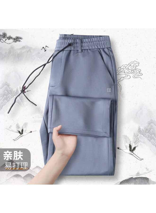 Fomoce men's Fashion Casual Drawstring Slightly Stretch Breathable Zip Pocket Pants For Spring/summer - Image 2