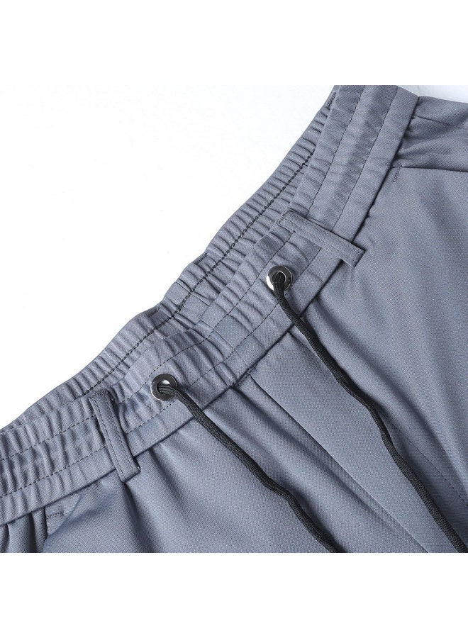 Fomoce men's Fashion Casual Drawstring Slightly Stretch Breathable Zip Pocket Pants For Spring/summer - Image 3