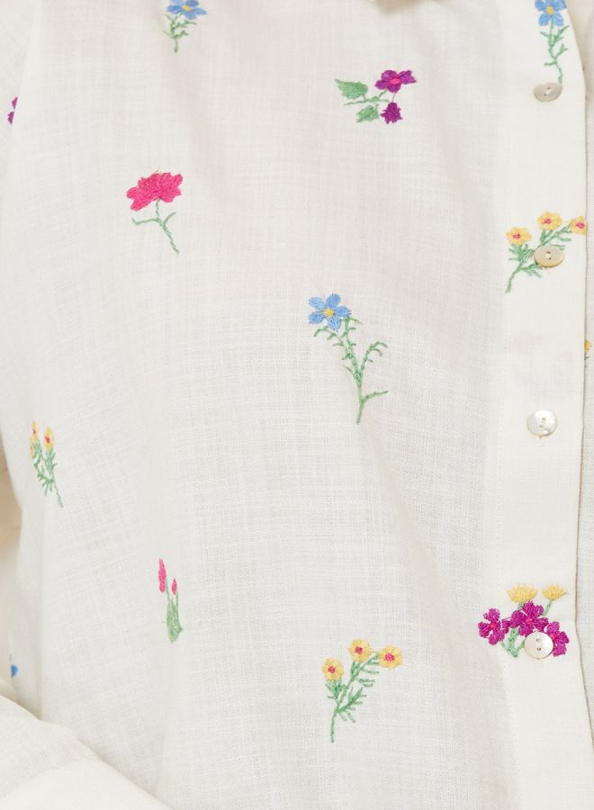 ستايلي بلوزة طويلة بتفاصيل مطرزة - Image 3