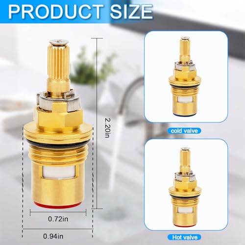 ZephyrJazz Ceramic Valve for Kohler KGP77005RP Ceramic Valve One Size Rough Plate with Kohler KGP77006RP GP77006rp Ceramic Cartridge One Size Rough Plate - Image 3
