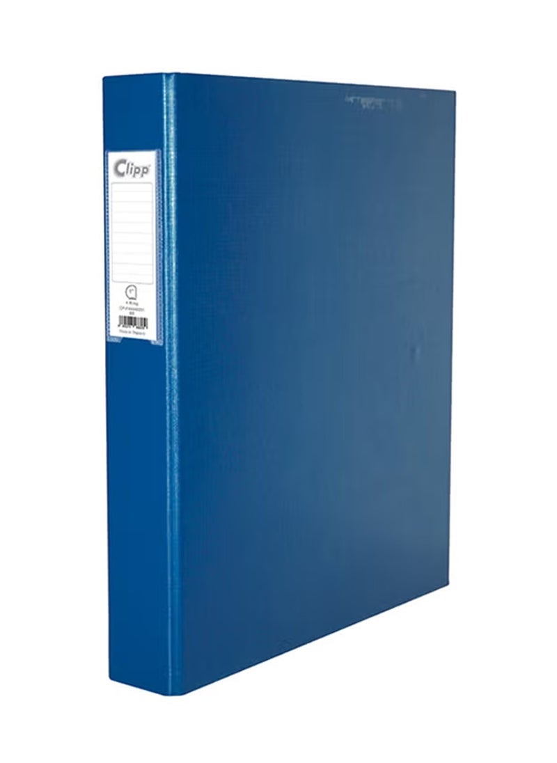 CLIPP A4 Size D-ring Binder With Two Rings 1 Inch Width Blue 