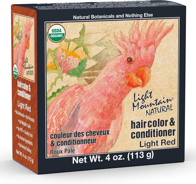 Light Mountain Natural Hair Color & Conditioner - Light Red 4 oz Powder - Image 1