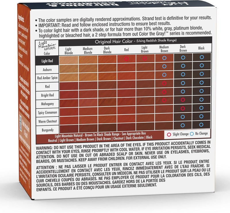 Light Mountain Natural Hair Color & Conditioner - Light Red 4 oz Powder - Image 2