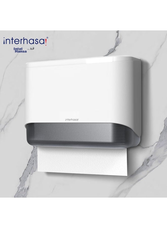 Interhasa! E6012 Wall-mounted Bathroom Hand Towel Dispenser, Toilet Paper Holder, Restroom Tissue Box, No Drilling Required - Image 1