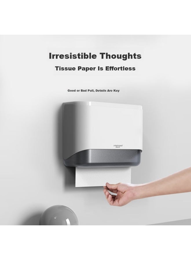 Interhasa! E6012 Wall-mounted Bathroom Hand Towel Dispenser, Toilet Paper Holder, Restroom Tissue Box, No Drilling Required - Image 3
