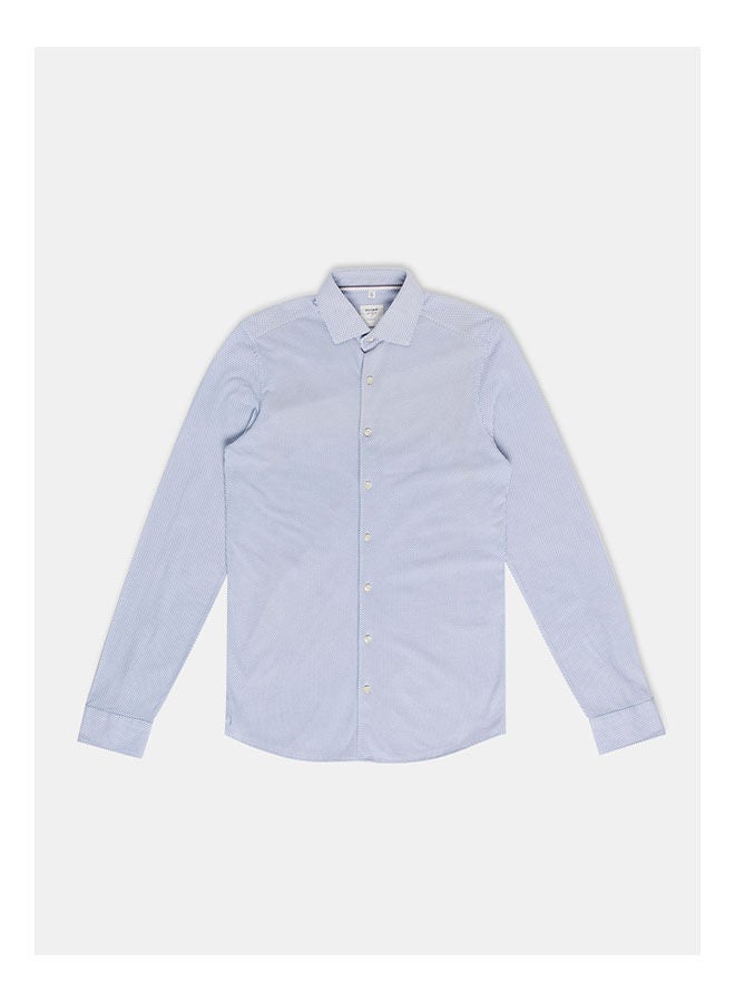 Olymp Collared Neck Long Sleeve Stripes Shirt  - Image 1