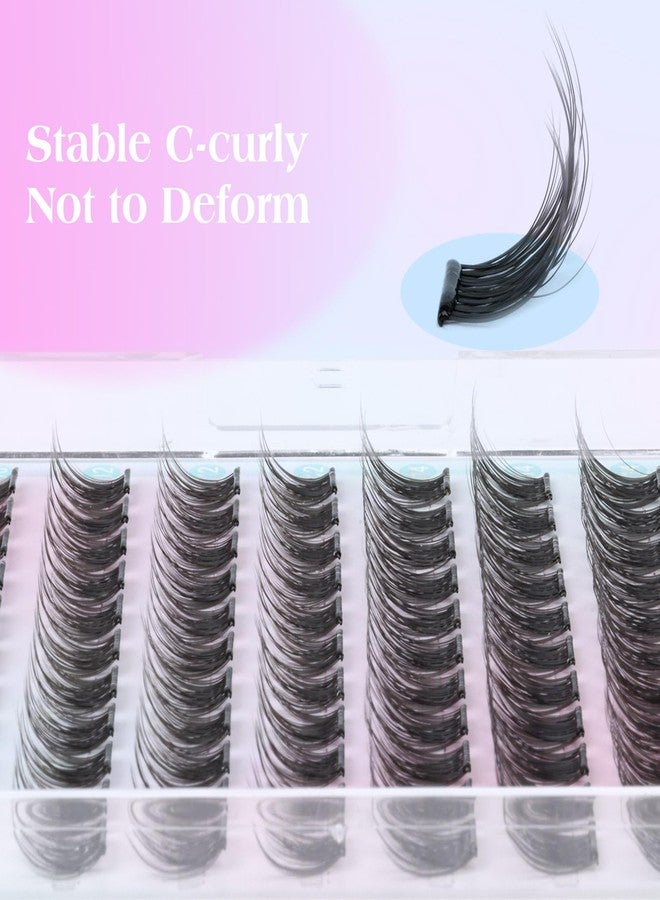 zanlufly Self Adhesive Eyelashes Natural Self Adhesive Lash Clusters Pre glued Eyelash Clusters zanlufly No Glue Needed Lashes Wispy C-curly Cluster Eyelash extensions 10-16MM Individual Lashes - Image 4