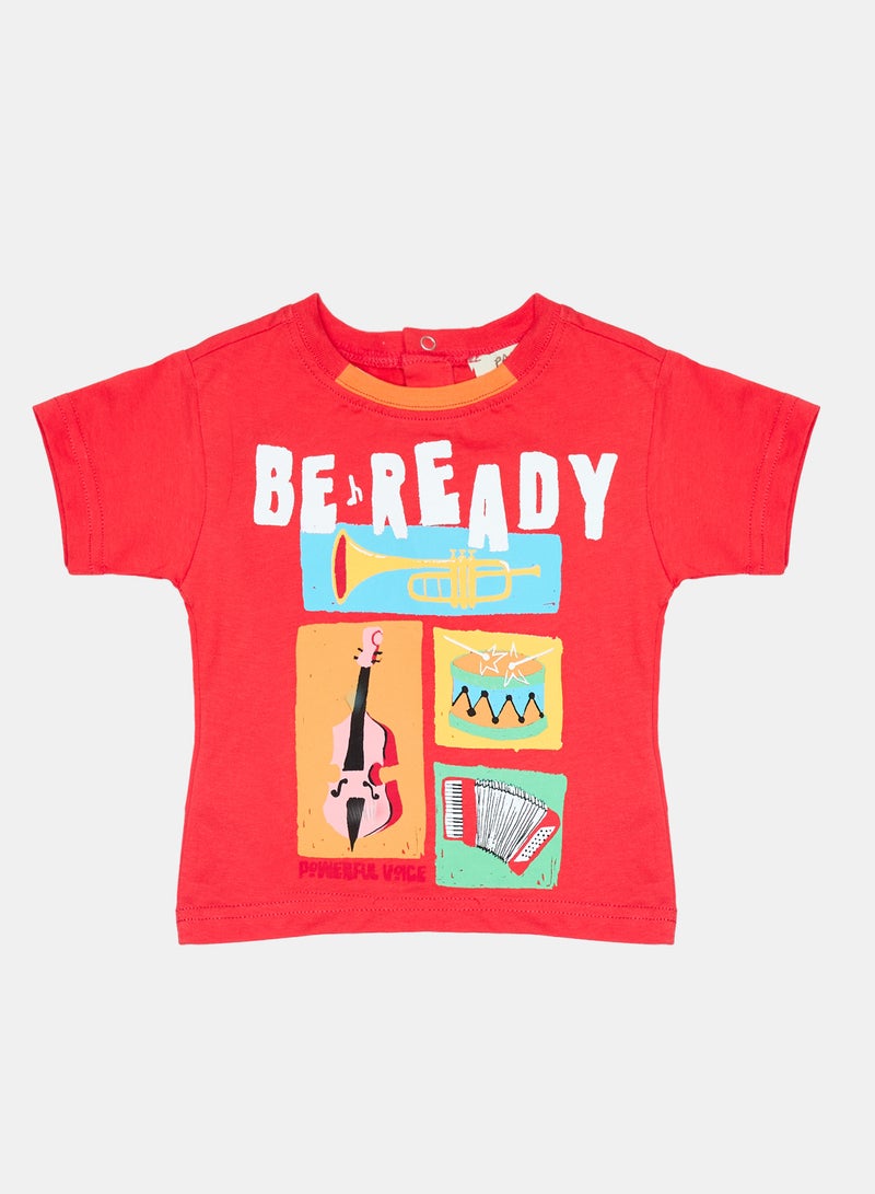 Panco Baby Boys TRAM TRAM Printed Short Sleeve Tshirt - Image 1