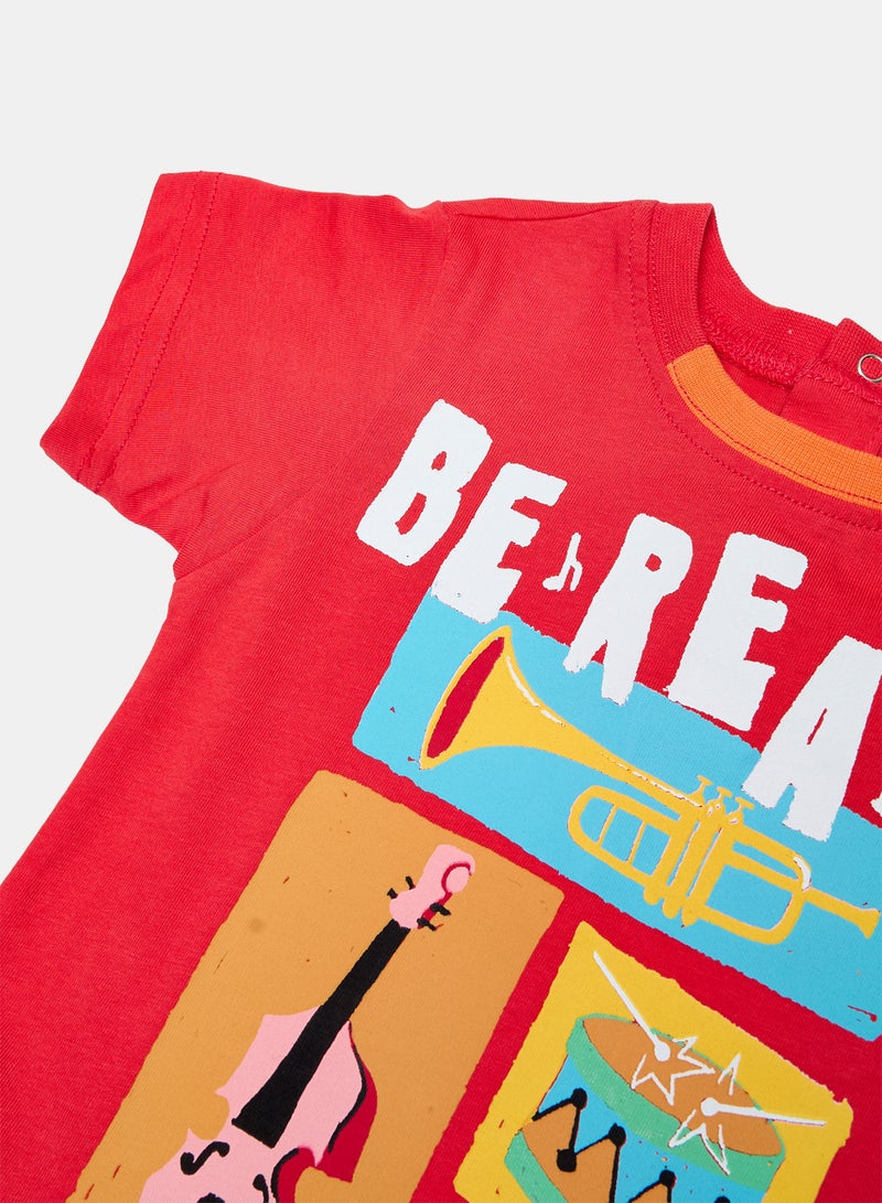 Panco Baby Boys TRAM TRAM Printed Short Sleeve Tshirt - Image 3