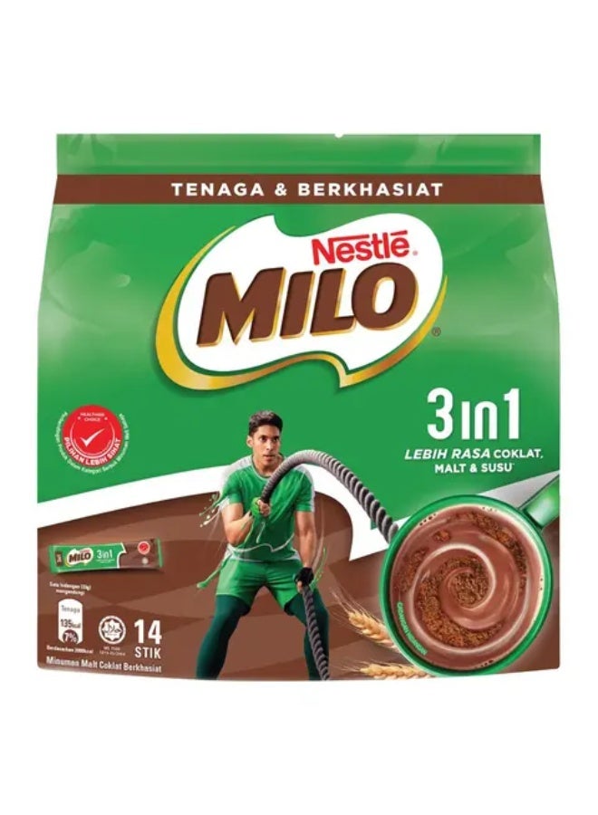 Nestle MILO 3 in 1 Activ-Go 33grams Pack of 14 - Image 1